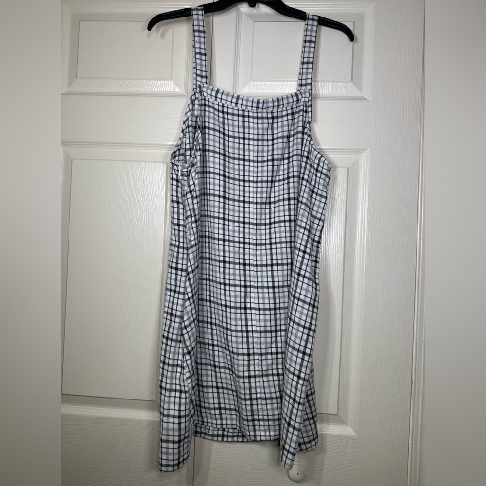 American Eagle Women’s Plaid Overall Mini Dress - Picture 5 of 7